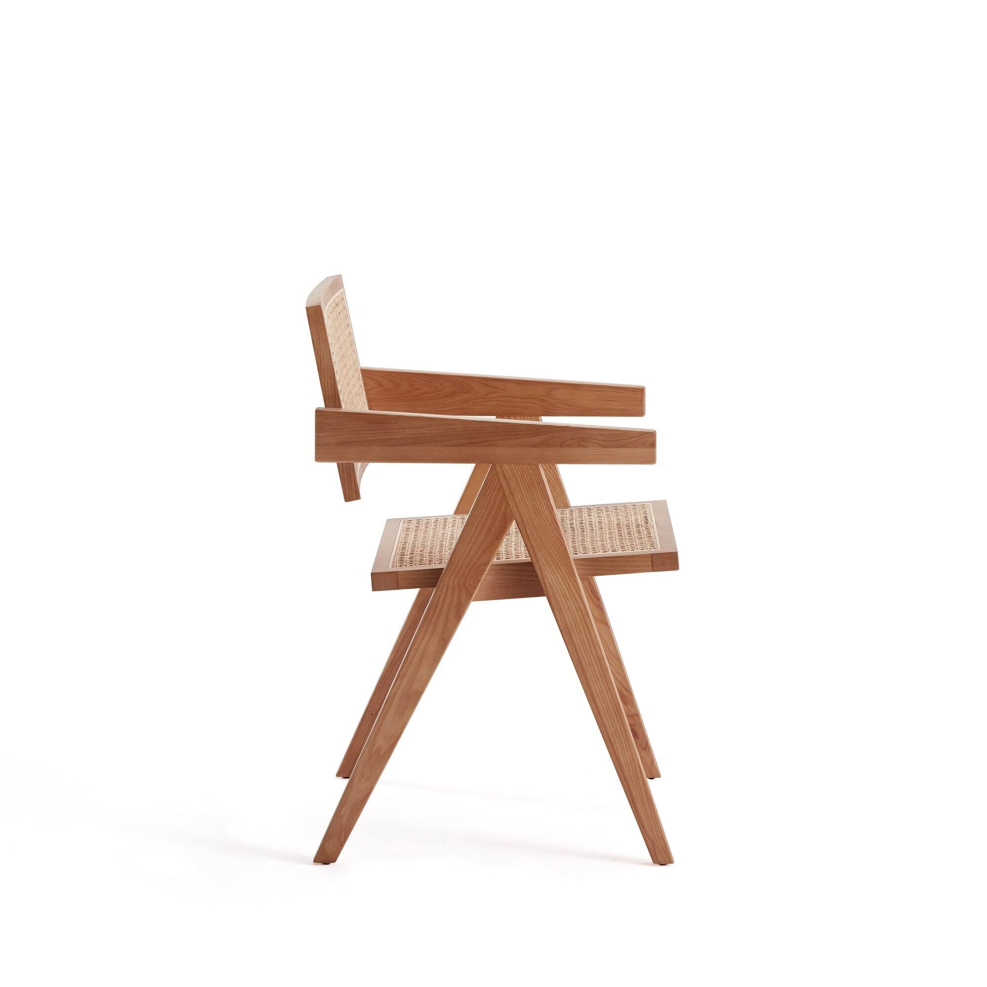 Alt View 1. Manhattan Comfort - Hamlet Industry Chic Wood Dining Chair with Arms - Set of 2 - Natural.