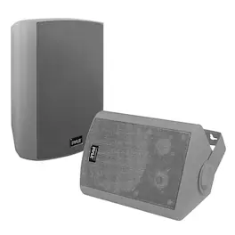 Pyle - 6.5" Wireless Bluetooth Wall Mount Speaker System for Indoor Outdoor Use - Gray