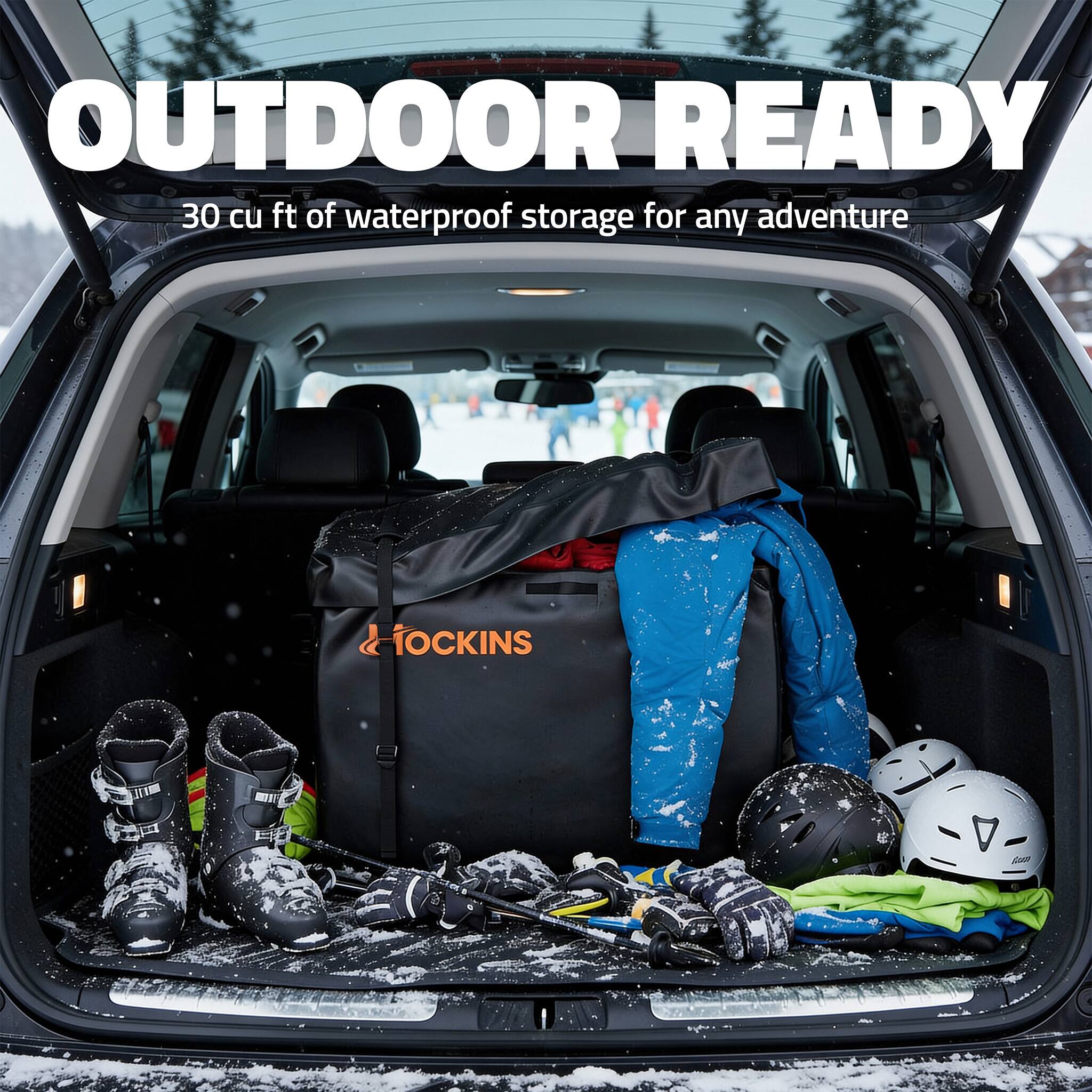OUTDOOR READY  
30 cu ft of waterproof storage for any adventure  
TOCKINS