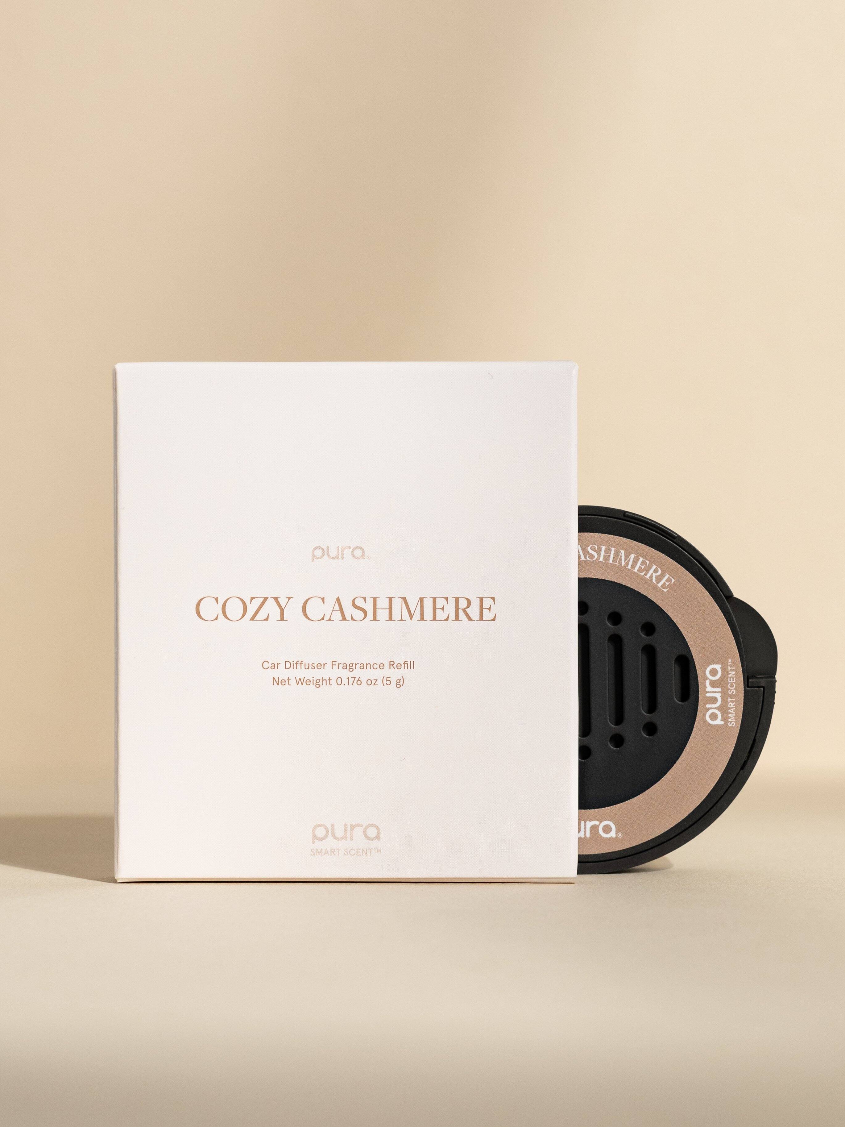 pura.  
COZY CASHMERE  
Car Diffuser Fragrance Refill  
Net Weight 0.176 oz (5 g)  

pura.  
SMART SCENT