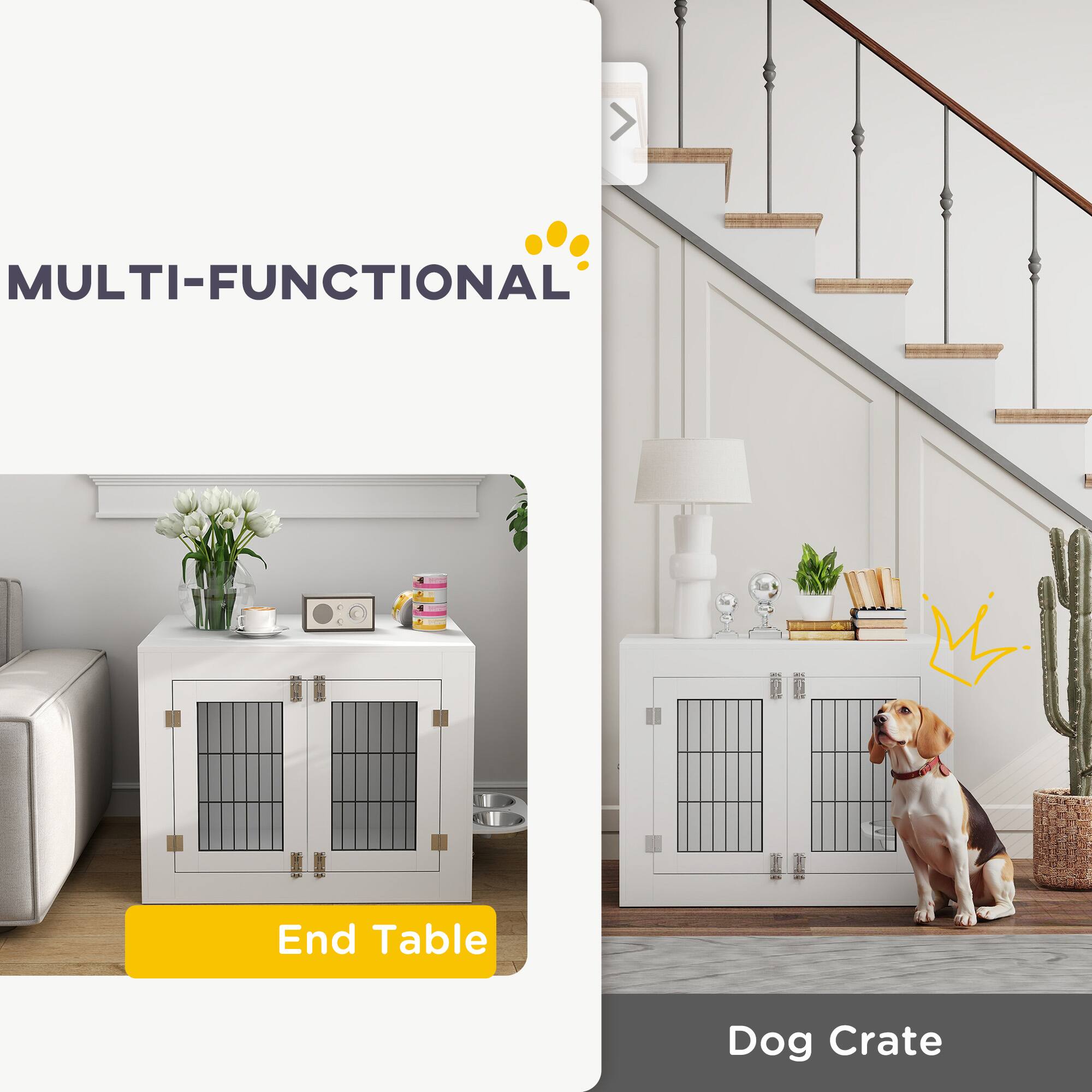 MULTI-FUNCTIONAL

End Table

Dog Crate