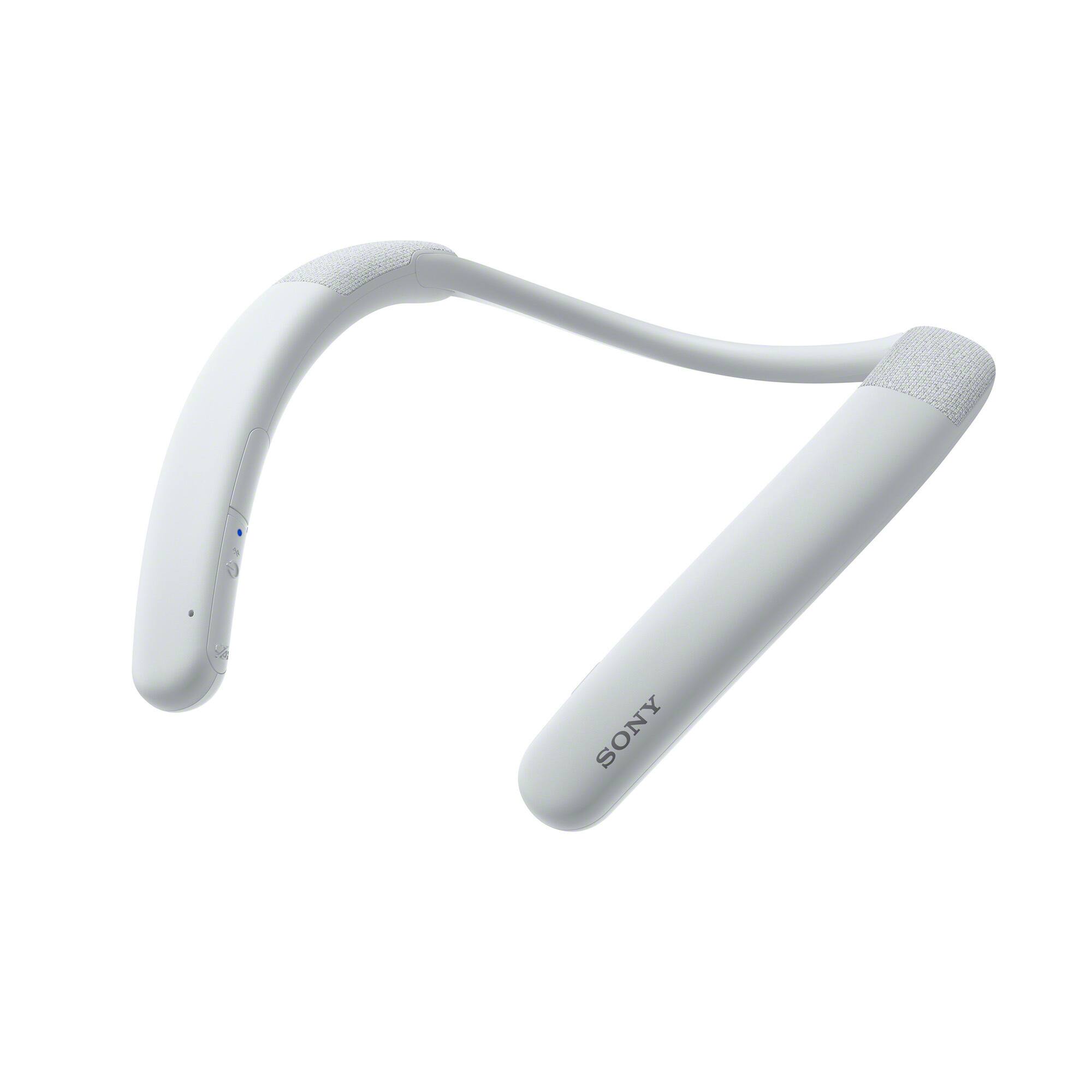 Angle. Sony - Sony SRS-NB10/H Neckband Speaker (White) with 6-Feet USB-C Cable Bundle - White.