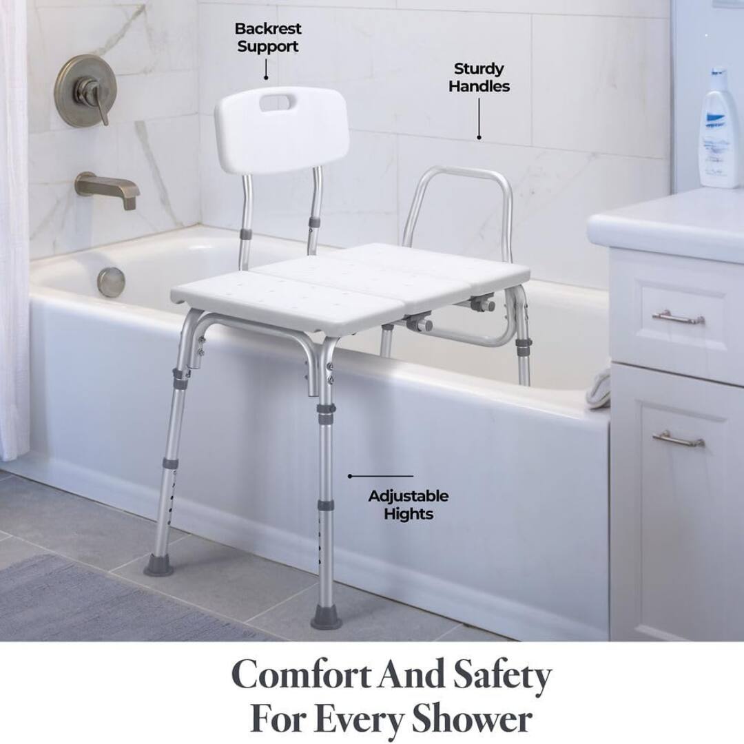Backrest Support  
Sturdy Handles  
Adjustable Heights  

Comfort And Safety For Every Shower
