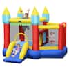 Front. Gymax - Gymax Inflatable Bounce House Slide Jumping Castle Ball Pit Tunnels Without Blower - Blue, Red, Yellow, Green.