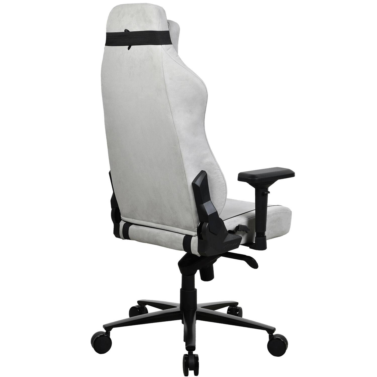 Alt View 14. Arozzi - Vernazza Series Top-Tier Premium Supersoft Upholstery Fabric Gaming Chair - Light Gray.