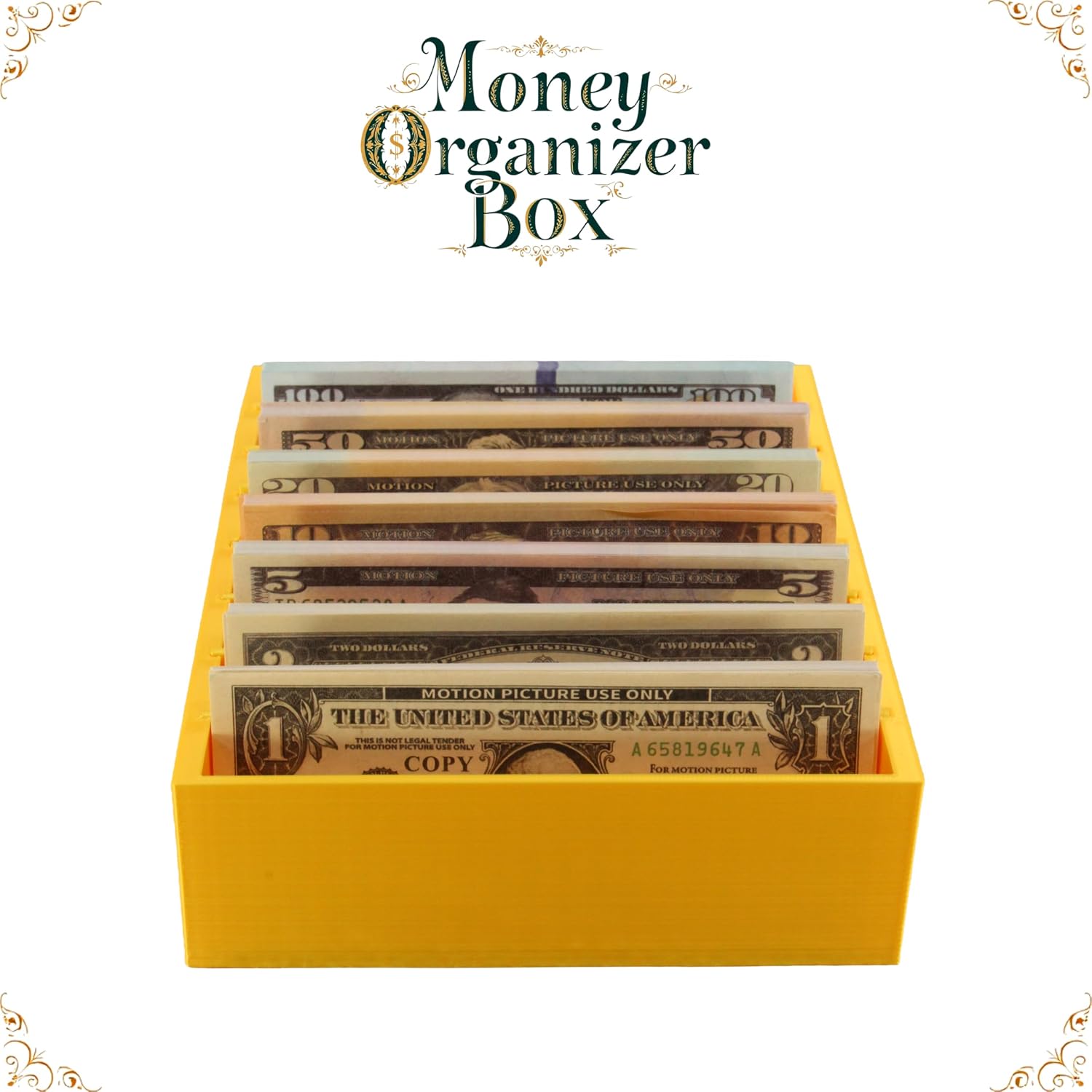 JuzToys Money Organizer for Cash 8 Compartment Money Holder, Cash ...