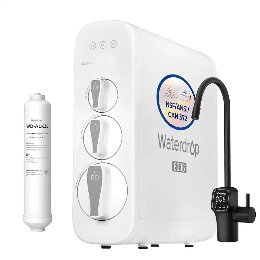 Water Ropu Filter Waterdrop G3P600 Tankless Reverse Osmosis Under Sink Water Filter ...