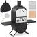 Alt View 15. Costway - Outdoor Pizza Oven Wood Fired Pizza Oven with 600D Oxford Fabric Cover - Black.