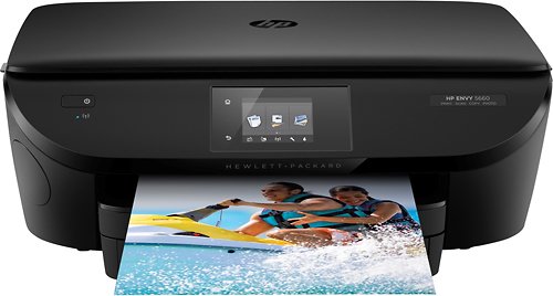 HP - ENVY 5660 Wireless All-In-One Instant Ink Ready Printer - Black - Front_Standard