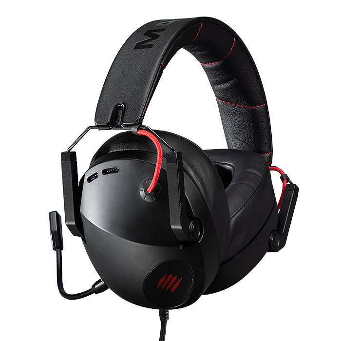 Left. Mad Catz - Mad Catz - P.I.L.O.T. 3 Gaming Headset with Mad Pro Earcups - Over-ear - Black - BLACK.