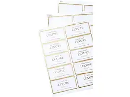Avery - Laser/Inkjet Shipping Labels, 2" x 4", 100 Labels/Pack - Matte White with Metallic Gold Borders