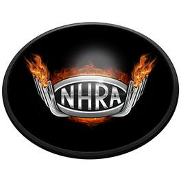 The Fan-Brand - NHRA Header Pipes 18'' x 14'' Slimline Illuminated Oval Wall Sign - Multicolor
