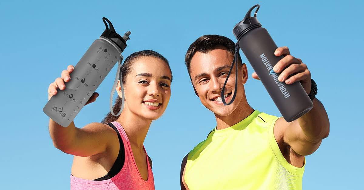 Sure, here is the corrected and grouped text:

- 0 D 1 1 e 1 Aa
- AN IL a
- 1I REFEL 2I 0 L Fheier 1
- L NATION HYDRATIONA

The text on the water bottles reads:
- "HYDRATION NATION"