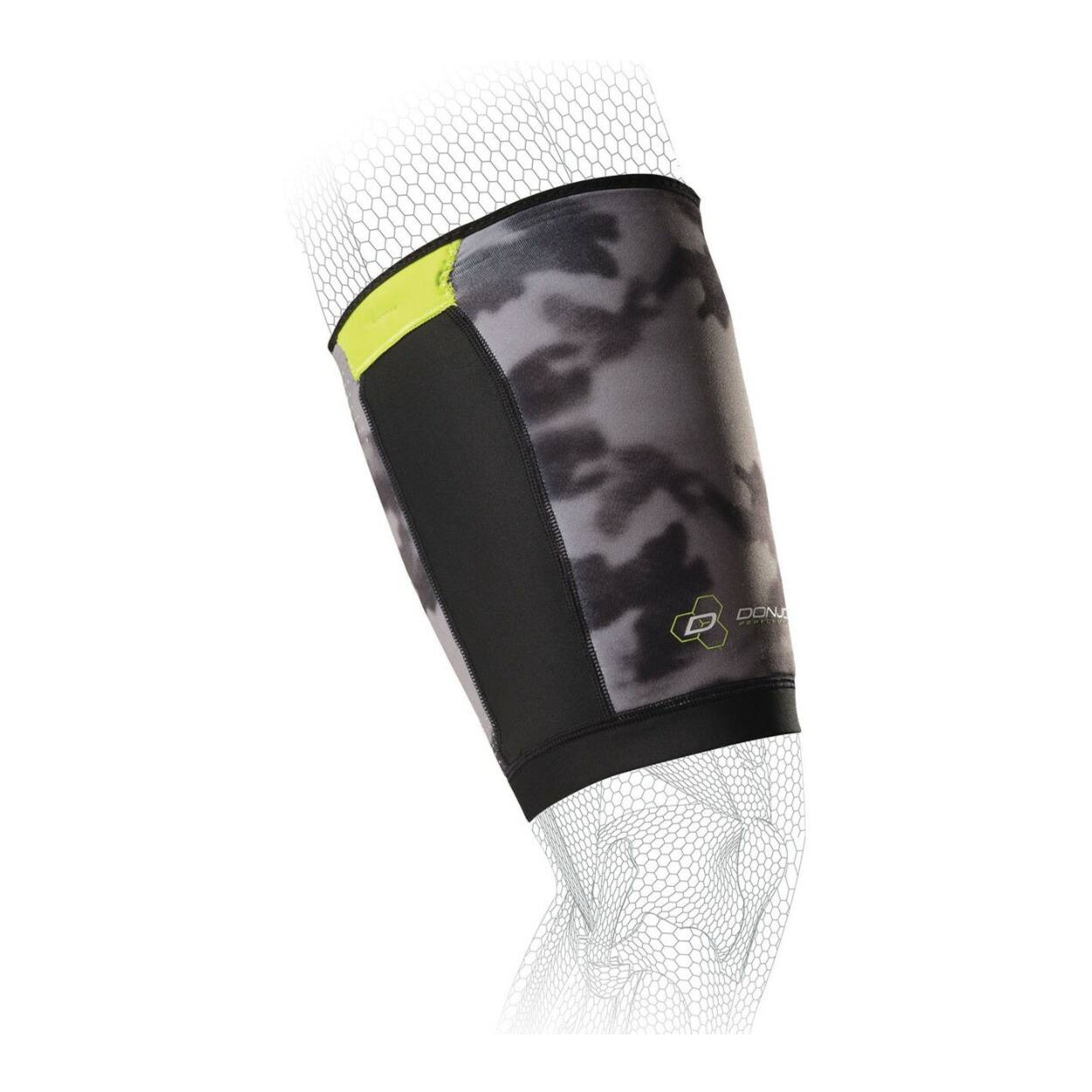 Left. DonJoy - DonJoy Performance Anaform Compression Thigh Sleeve Large Black - Black.