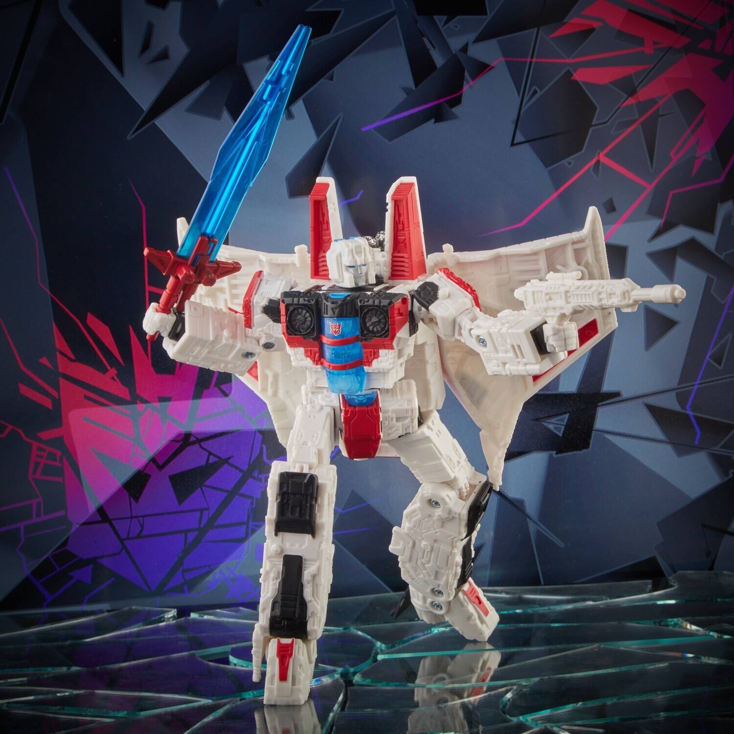 Alt View 2. Hasbro - Transformers - Generations: Shattered Glass - Voyager Class Starscream Action Figure   - COLLECTIBLES - Multicolor.