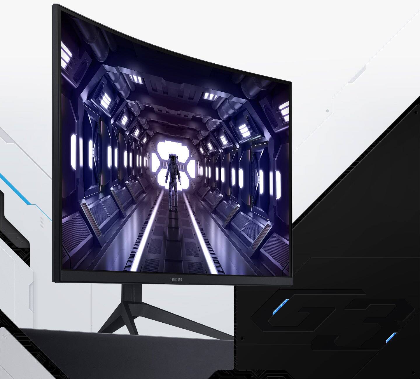 Alt View 28. Samsung - Odyssey G3 32" Curved FHD 1ms AMD FreeSync Premium Gaming Monitor - Black - Black.