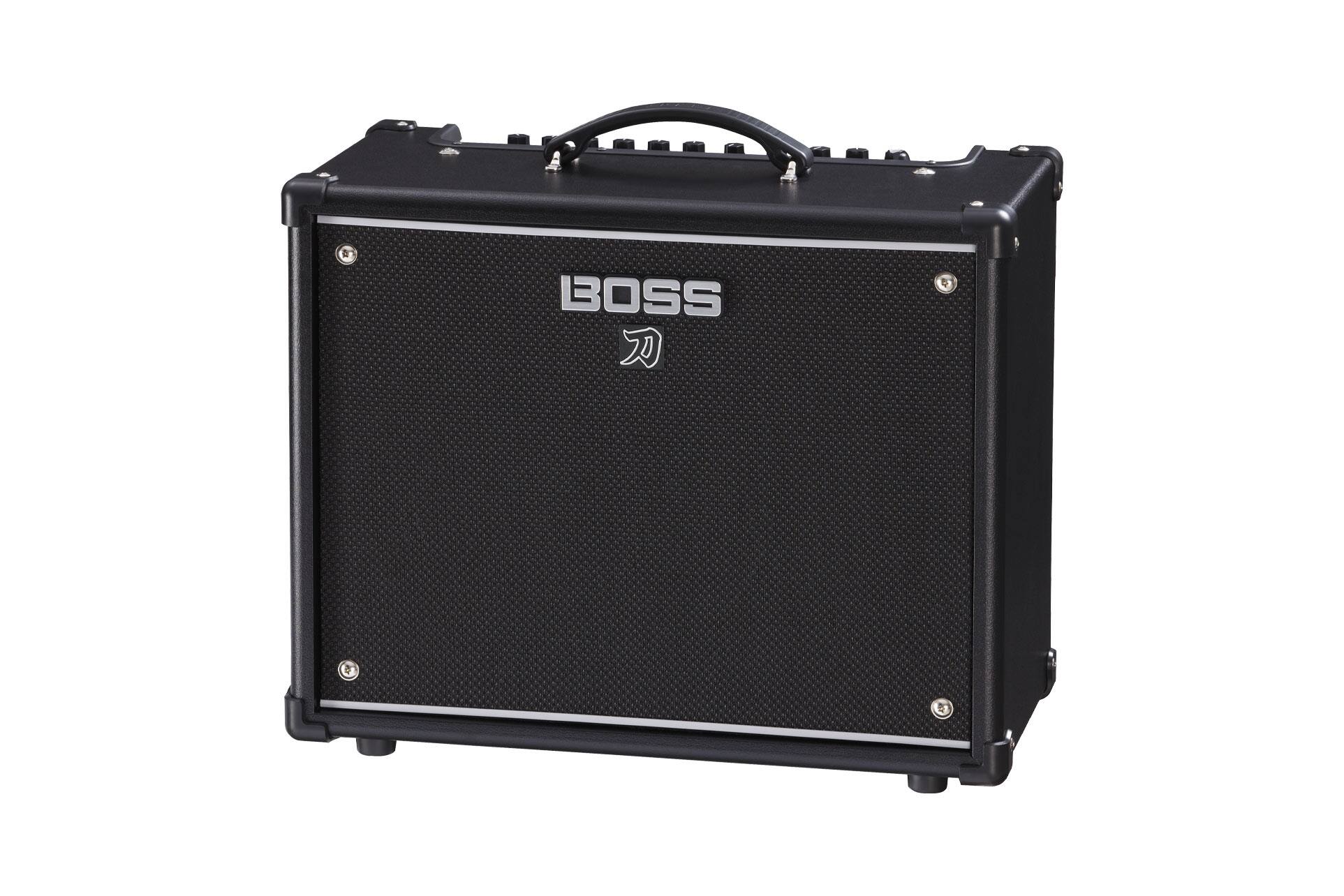 Angle. BOSS - Katana Gen 3 50W 1x12" Combo Guitar Amplifier with 12 Amp Voices, Built-In Effects, and USB-C Connectivity.