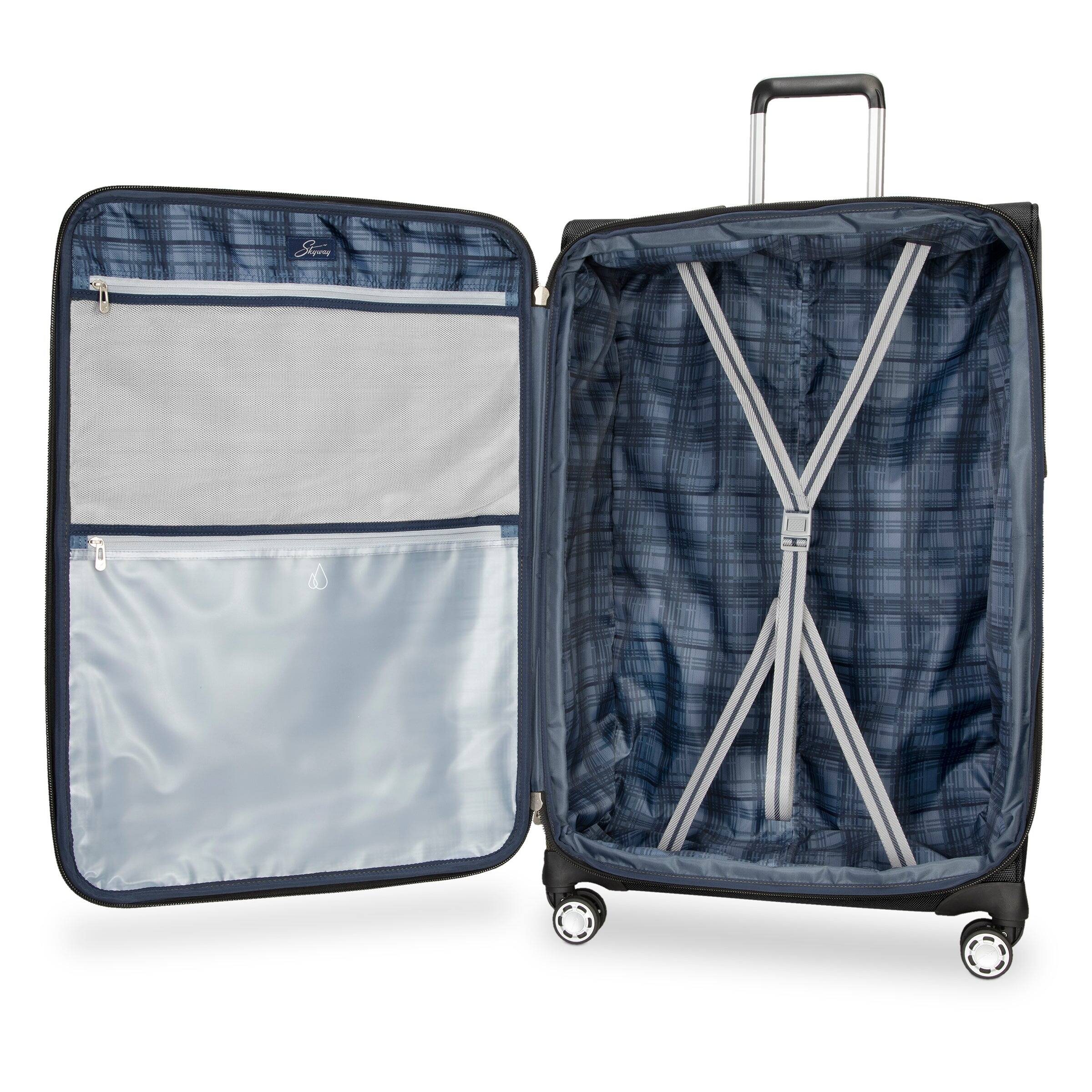 Left. Skyway - Sigma 7.0 Softside Large Check-In, Black - Black.