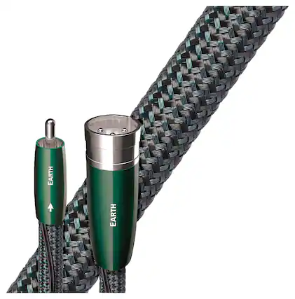 Front. AudioQuest - Earth 4.9' XLR Interconnect Cable - Black/Green.