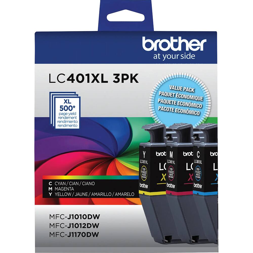 brother at your side LC401XL 3PK XL 500* page yield rendement rendimiento rendimento VALUE PACK PAQUET ECONOMIQUE PAQUETE ECONOMICO PACOTE ECONOMICO Y brot M LCADIXAL LCADIAL 9 L 19 Ta POE - 1 X C CYAN / CIAN / CIANO brother brother M MAGENTA Y YELLOW / JAUNE / AMARILLO / AMARELO YELLOW / JAUNE / AMARILLO AMARELO brot C LCAUTAL L M P NOL X A brother bro L MFC-J1010DW MFC-J1012DW MFC-J1170DW
