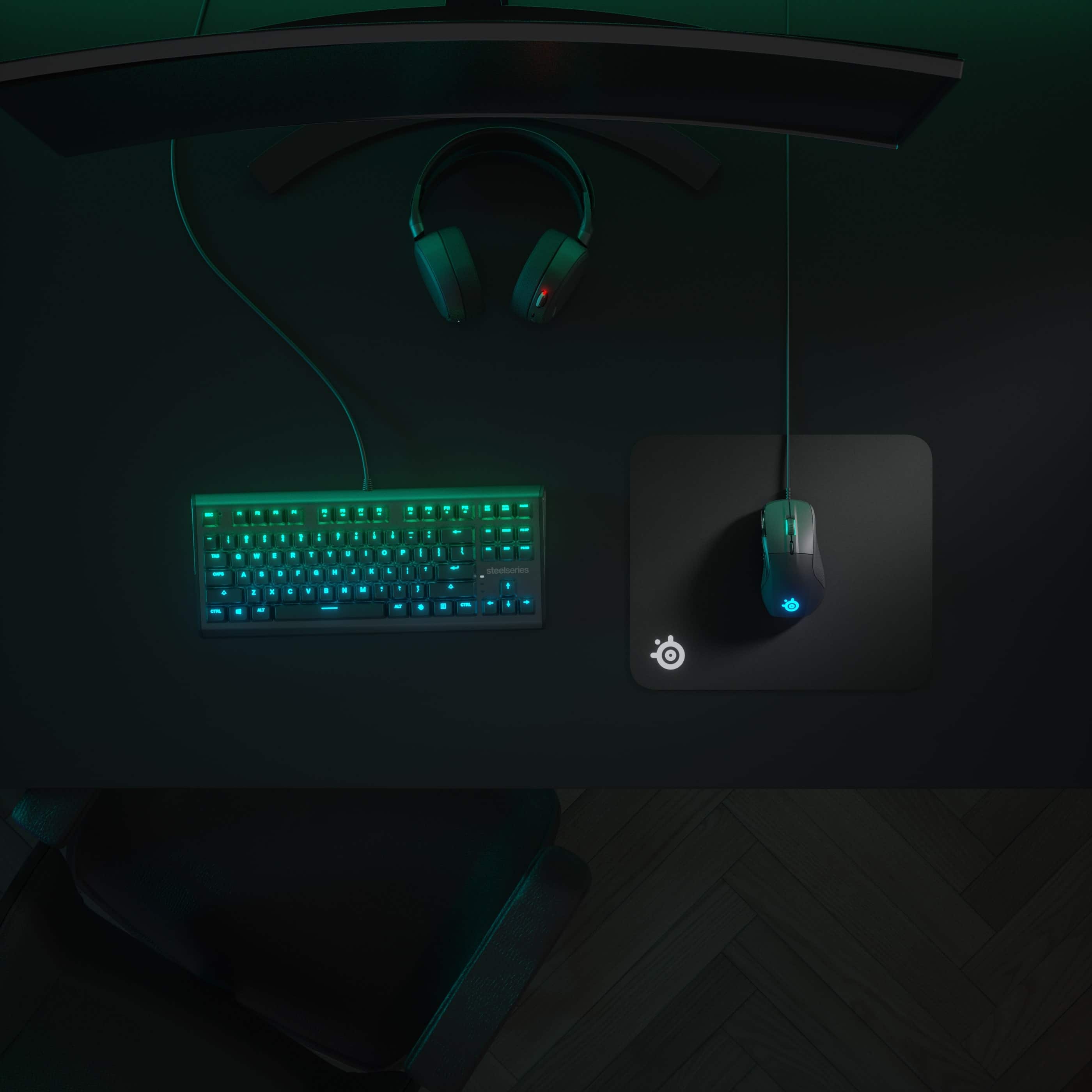 Alt View 11. SteelSeries - QcK Cloth Gaming Mouse Pad (Medium) - Black.