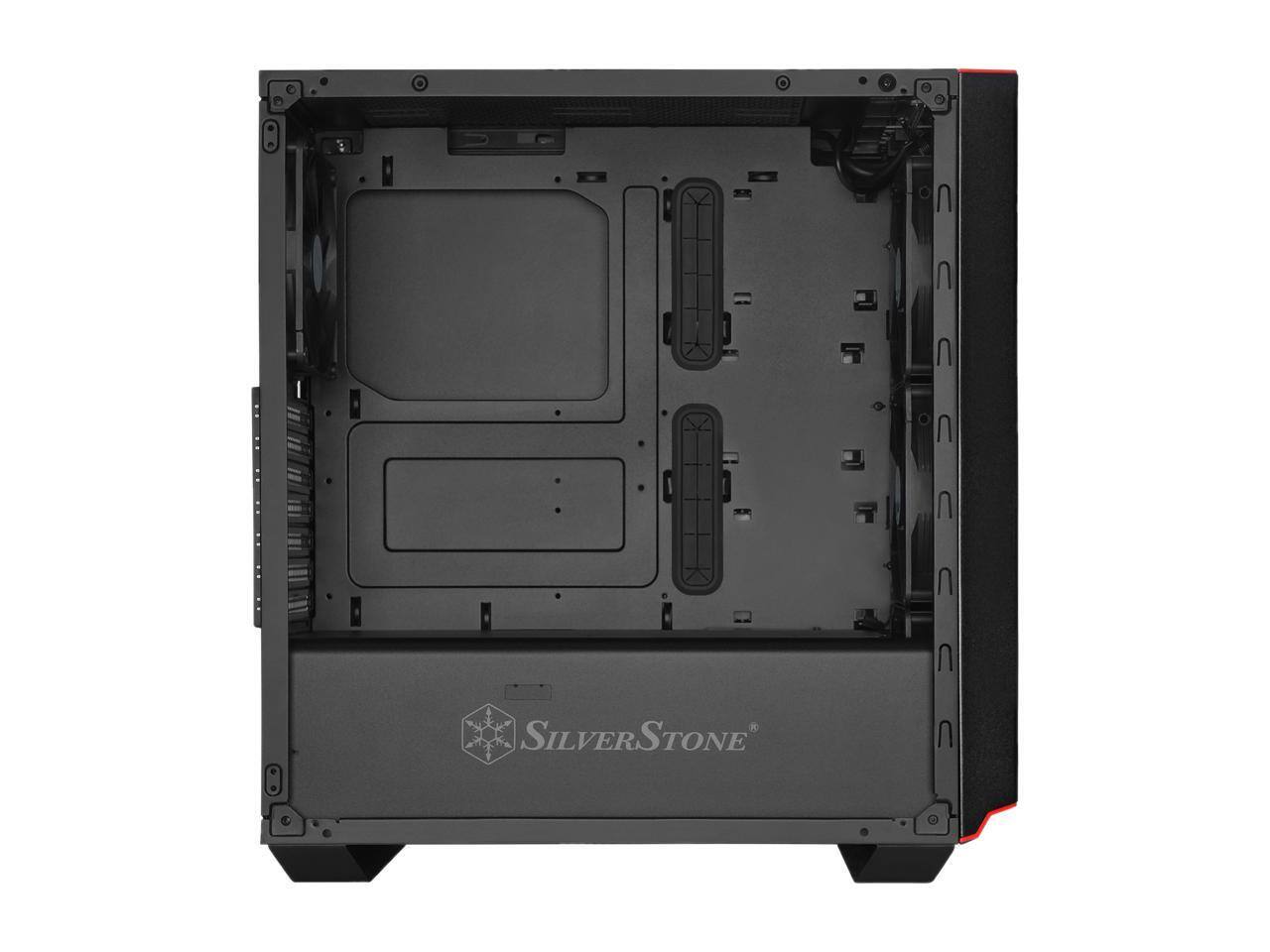 Alt View 4. SilverStone - SilverStone Primera PM02 Black Steel ATX Mid Tower with Tempered Glass - Black.
