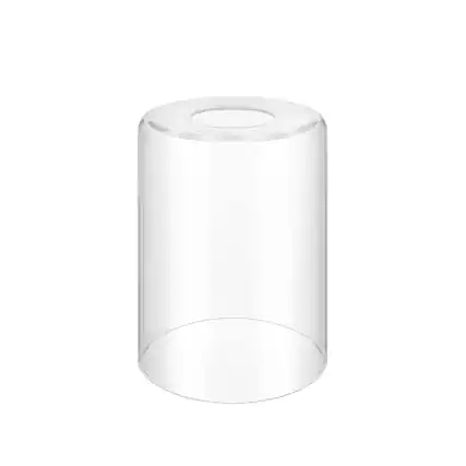 Front. Comfort Essence - Clear Glass Lamp Shade Replacement Pack nch High nch Diameter nch Fitter Transmittance Cylinder Lampshade C - 1 Pack.