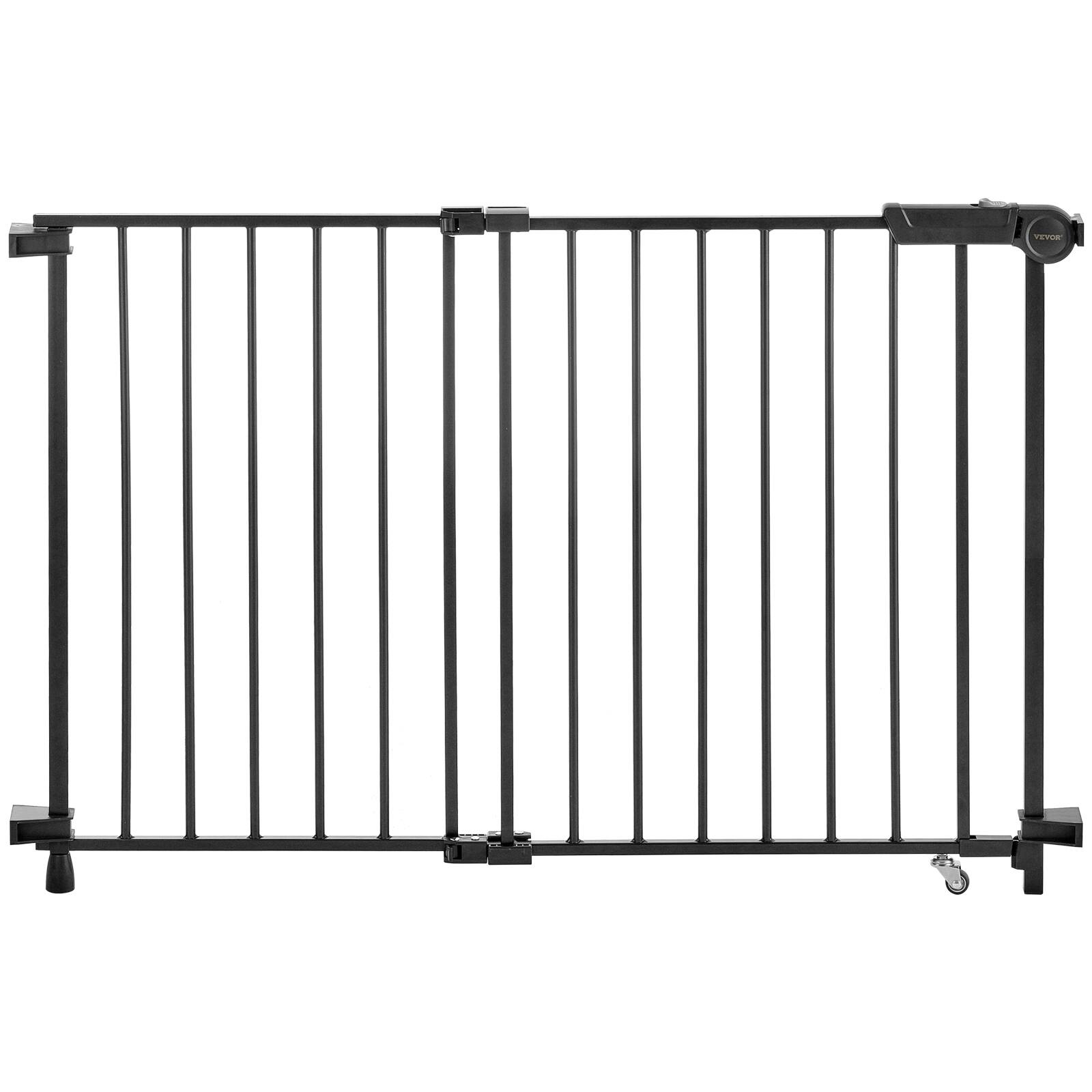 Alt View 5. VEVOR - Baby Gate, 29.5-43 Inches Adjustable Width, 28 Inches High Dog Gate, No Threshold Bar, Easy Step Walk Thru.