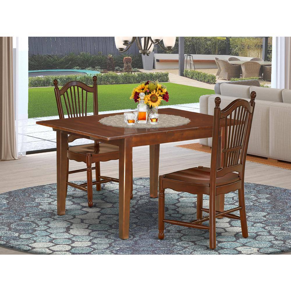 Left. East West Furniture - Dining Room Set Mahogany - Brown.