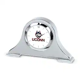 Jardine - UConn Huskies Logo Napoleon Desk Clock - Silver