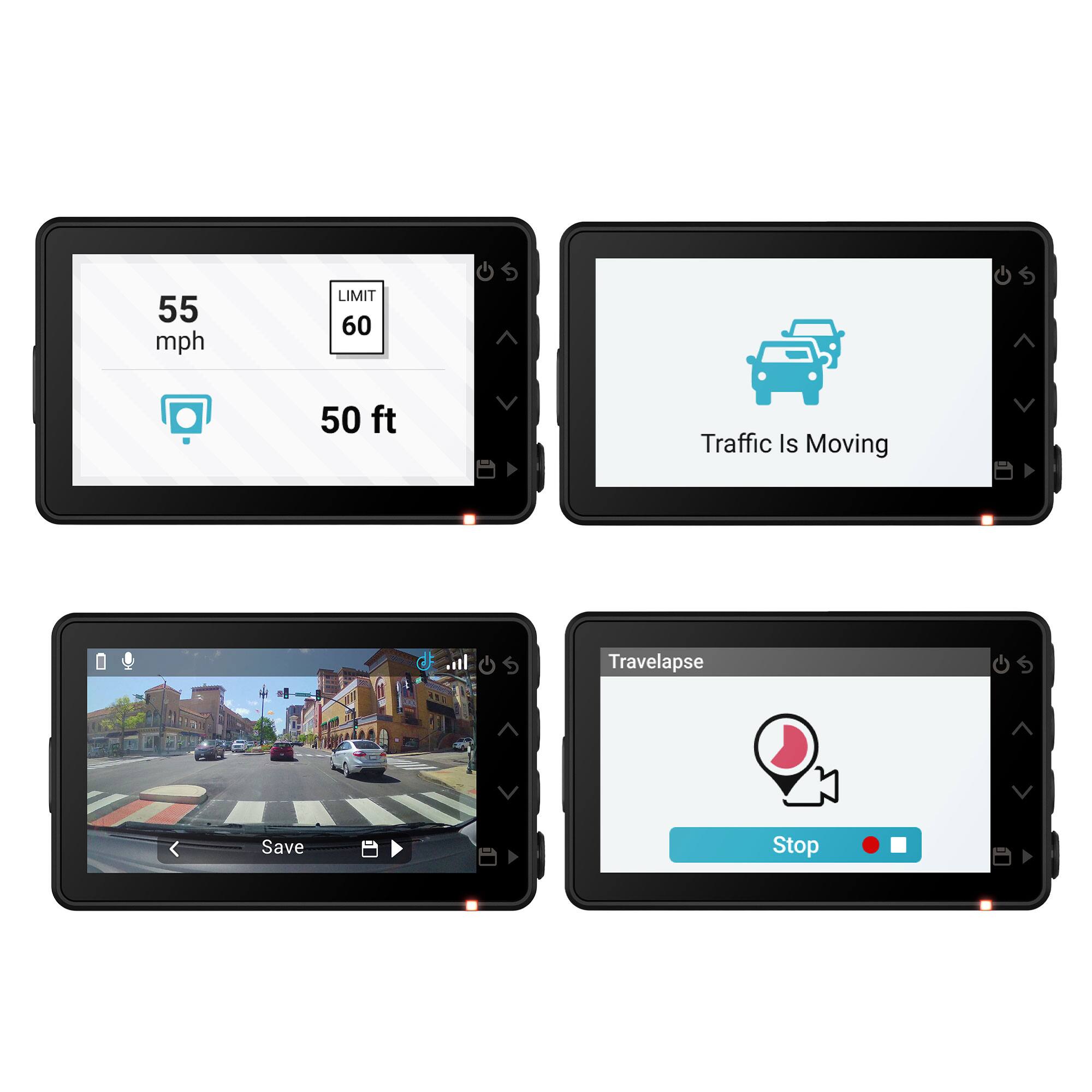 55 mph  
LIMIT 60  
50 ft  

Traffic Is Moving  

Travelapse  
Stop