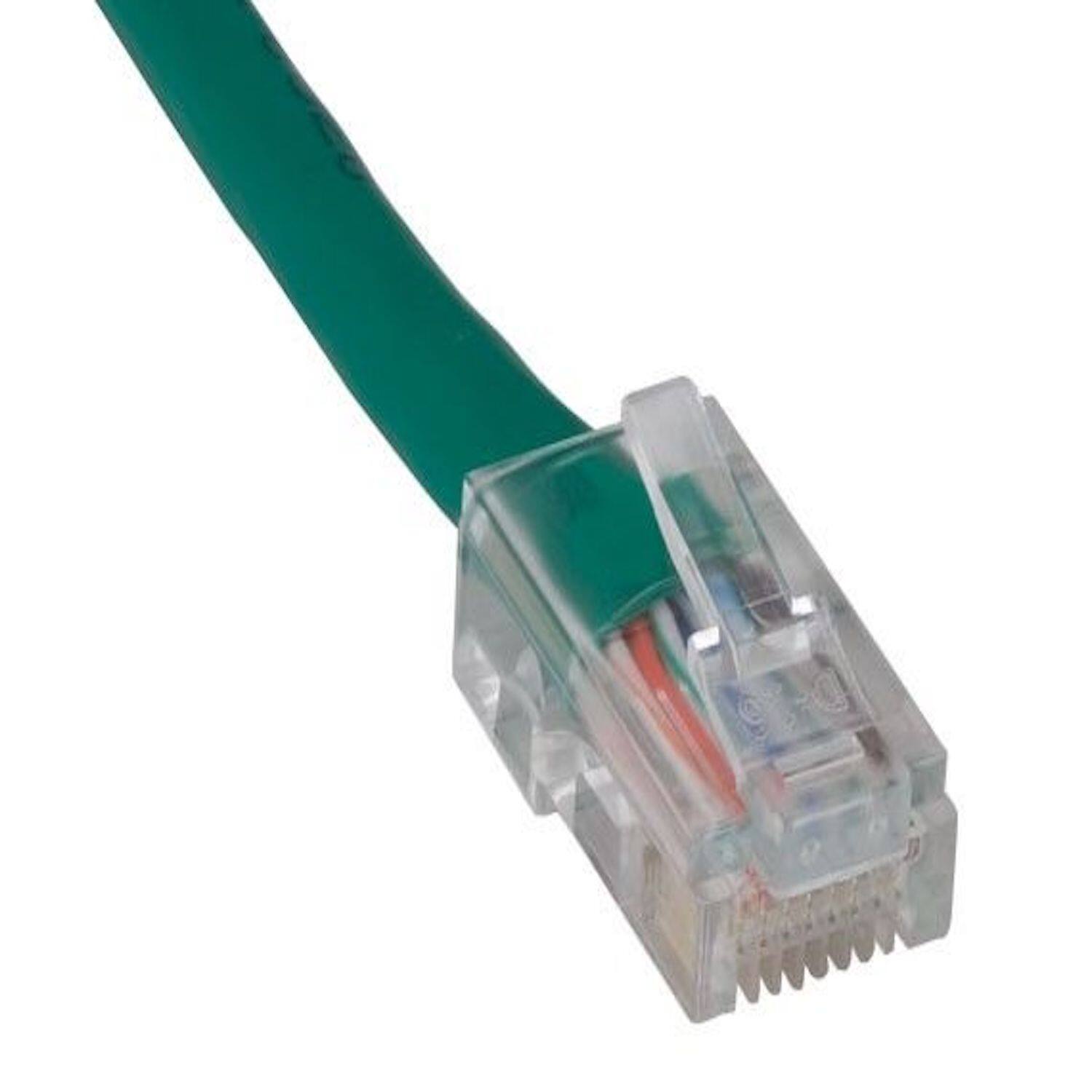 Front. Sanoxy - 100ft Cat5e Ethernet Cable, 350MHz UTP Network Patch Cord, Green, RJ45 Connectors, 24AWG Stranded Copper - Green.