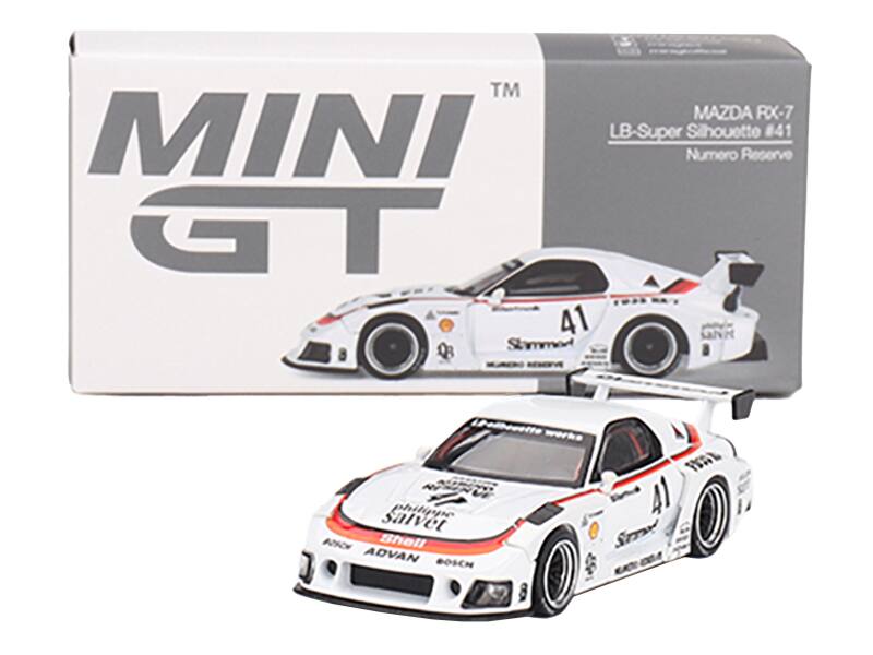 MINI GT  
MAZDA RX-7  
LB-Super Silhouette #41  
Numero Reserve  

41  
Stmmed  
Philippe  
Salvet  
AON  
Shell  
ADVAN  
BOSCH