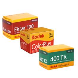 Kodak - 400TX Tri-X 400 B&W Film and ColorPlus 200 & Ektar 100 Color Negative Film