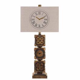 Crestview Collection - Clockworks Antique Finish Table Lamp 29 Inches Tall - Bronze