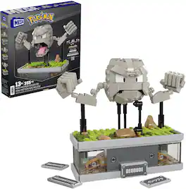Mega Bloks - Pokemon Mini Motion Geodude, 343 Piece Building Toy Set - Collectibles - Multicolor