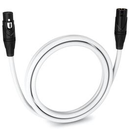 Lyxpro - 6 ft Balanced XLR Cable, Male to Female, 3 Pin Microphone Cable - White