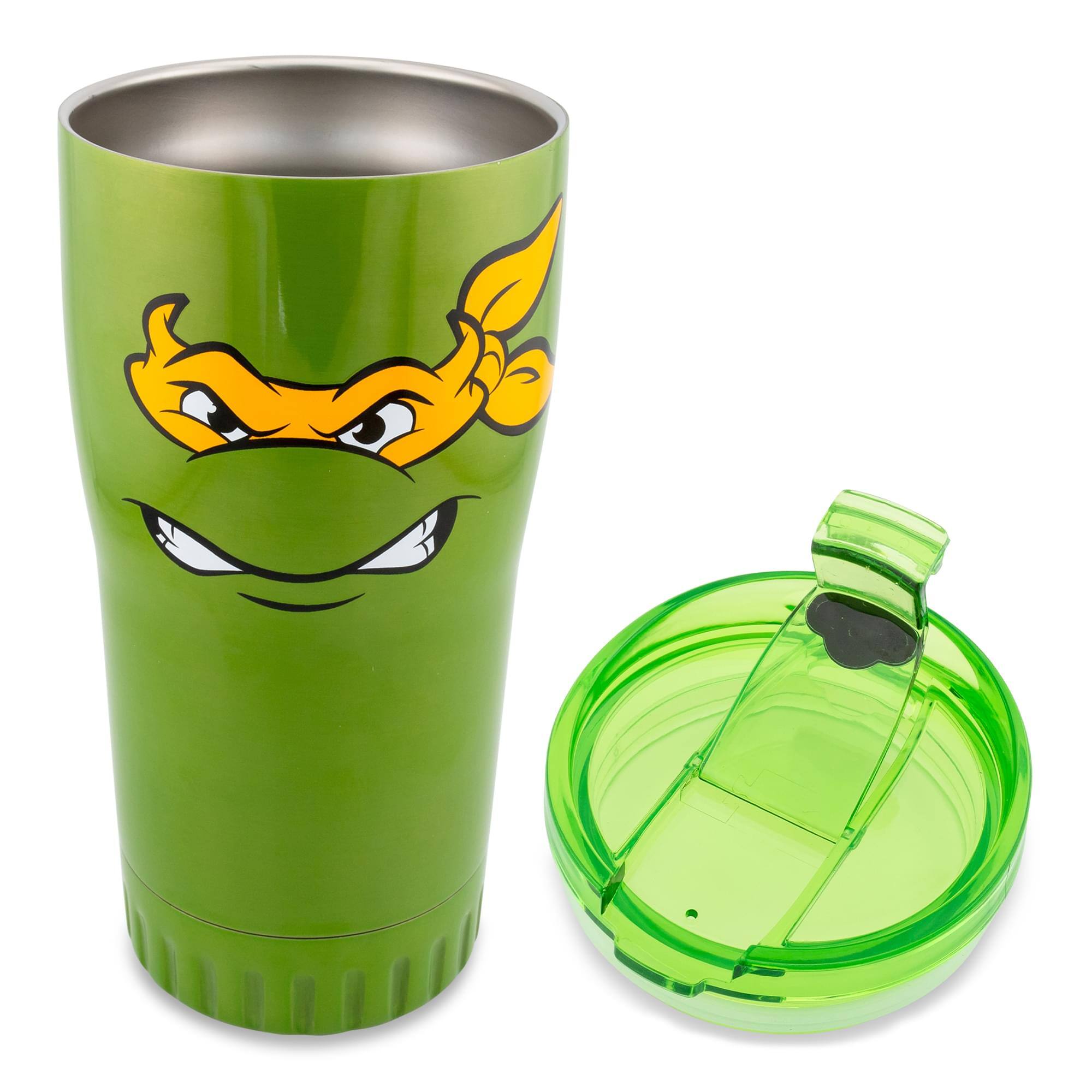 Alt View 1. Silver Buffalo - Teenage Mutant Ninja Turtles Michelangelo Stainless Steel Tumbler With Lid - Green.