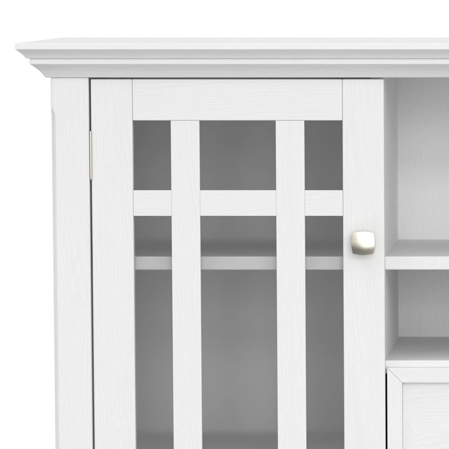 Alt View 9. Simpli Home - Bedford Tall TV Media Stand - White.