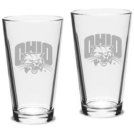 Jardine - Ohio Bobcats 16oz. 2-Piece Classic Pub Glass Set - Multicolor