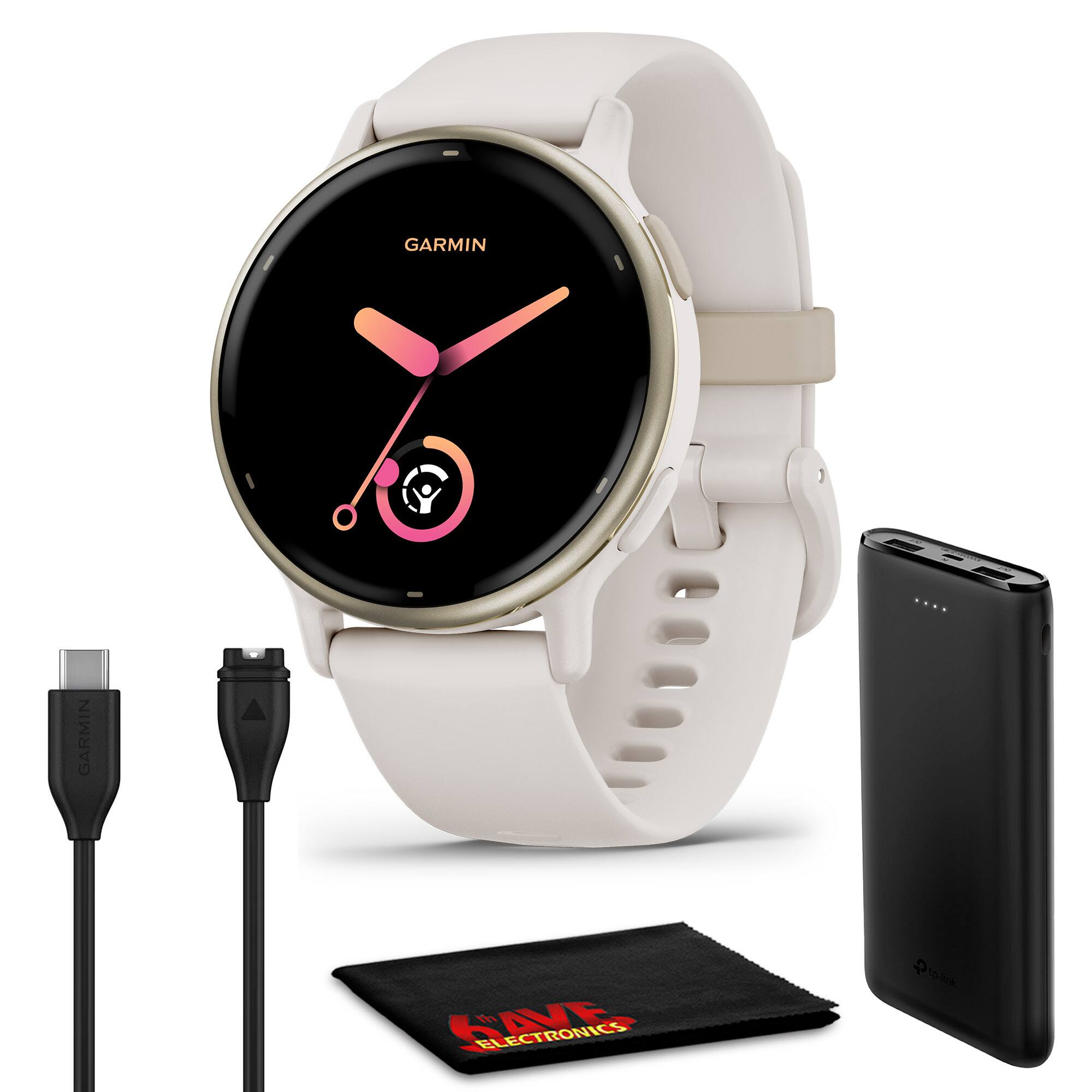 Garmin - Vivoactive 5 Fitness Tracker Smart Watch For Men & Women - Ivory Case - Ivory - (2024)