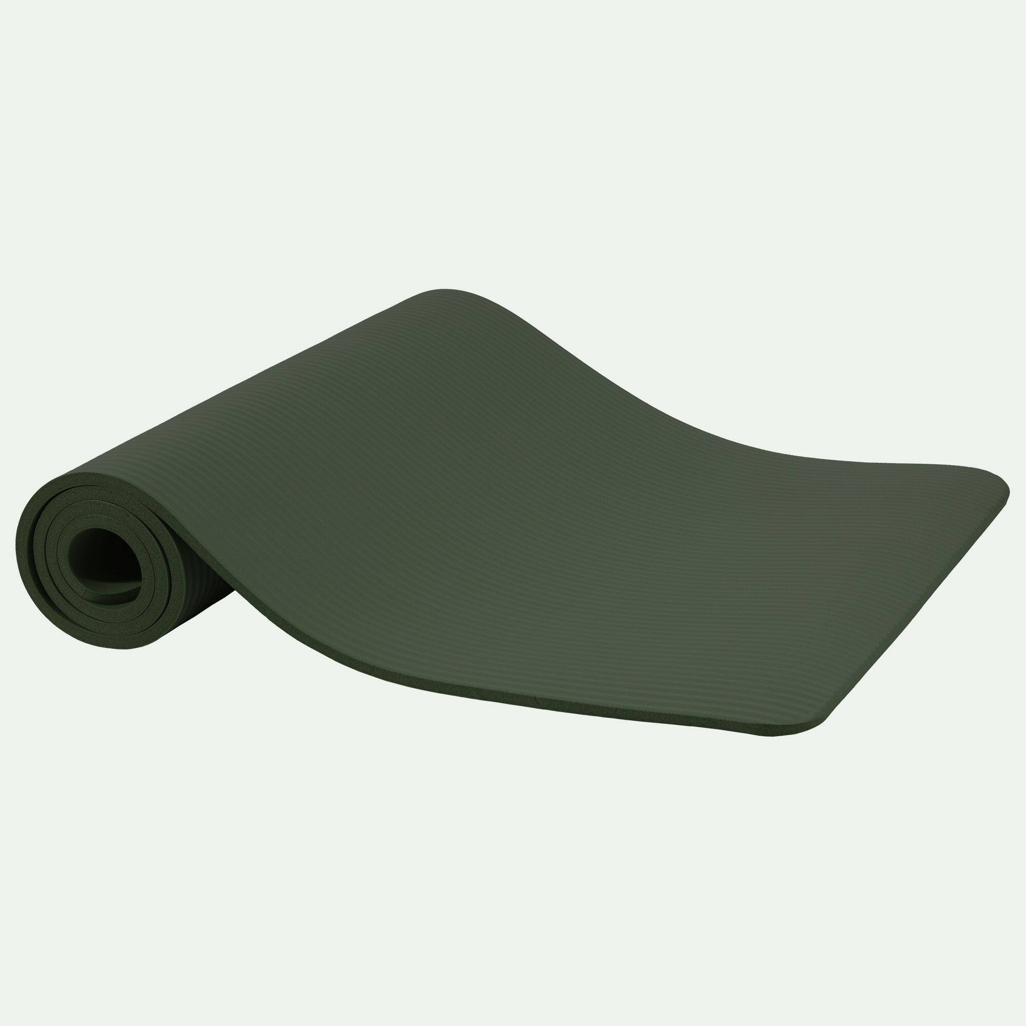 Alt View 5. Fitvids - Fitvids 1/2" Thick High Density Exercise Yoga Mat, Carrying Strap, Jasper Green - Green Jasper.