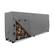 Front. KHOMO GEAR - Heavy-Duty 8ft Firewood Log Rack Cover, Waterproof Outdoor Wood Storage Protector, Fade & Weather Resistant - Grey.
