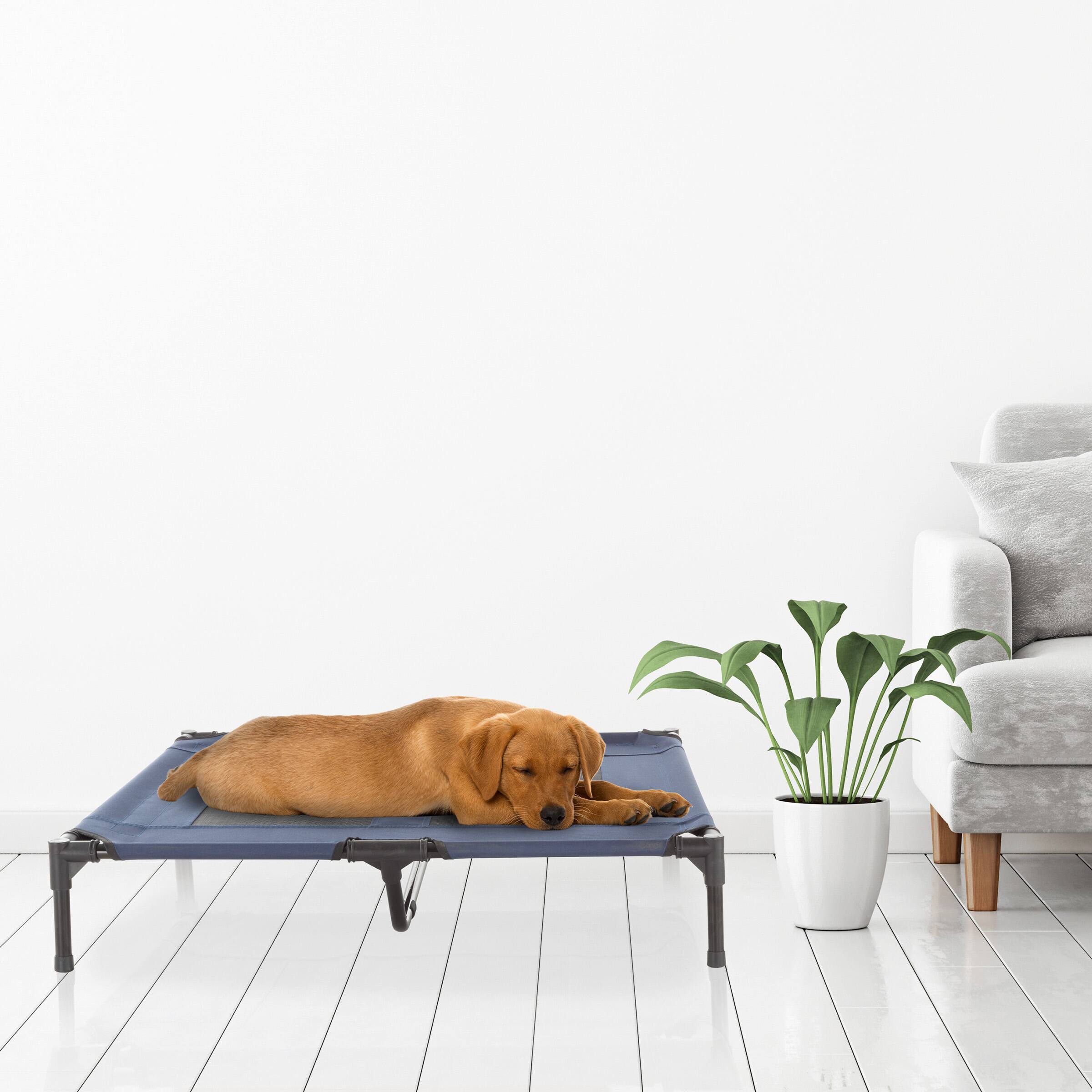 Alt View 3. PetMaker - Elevated Dog Bed 36x29.75-Inch Pet Bed with Non-Slip Feet Indoor/Outdoor Dog Cot or Puppy Mattress for Pets up to 80lbs - Blue.