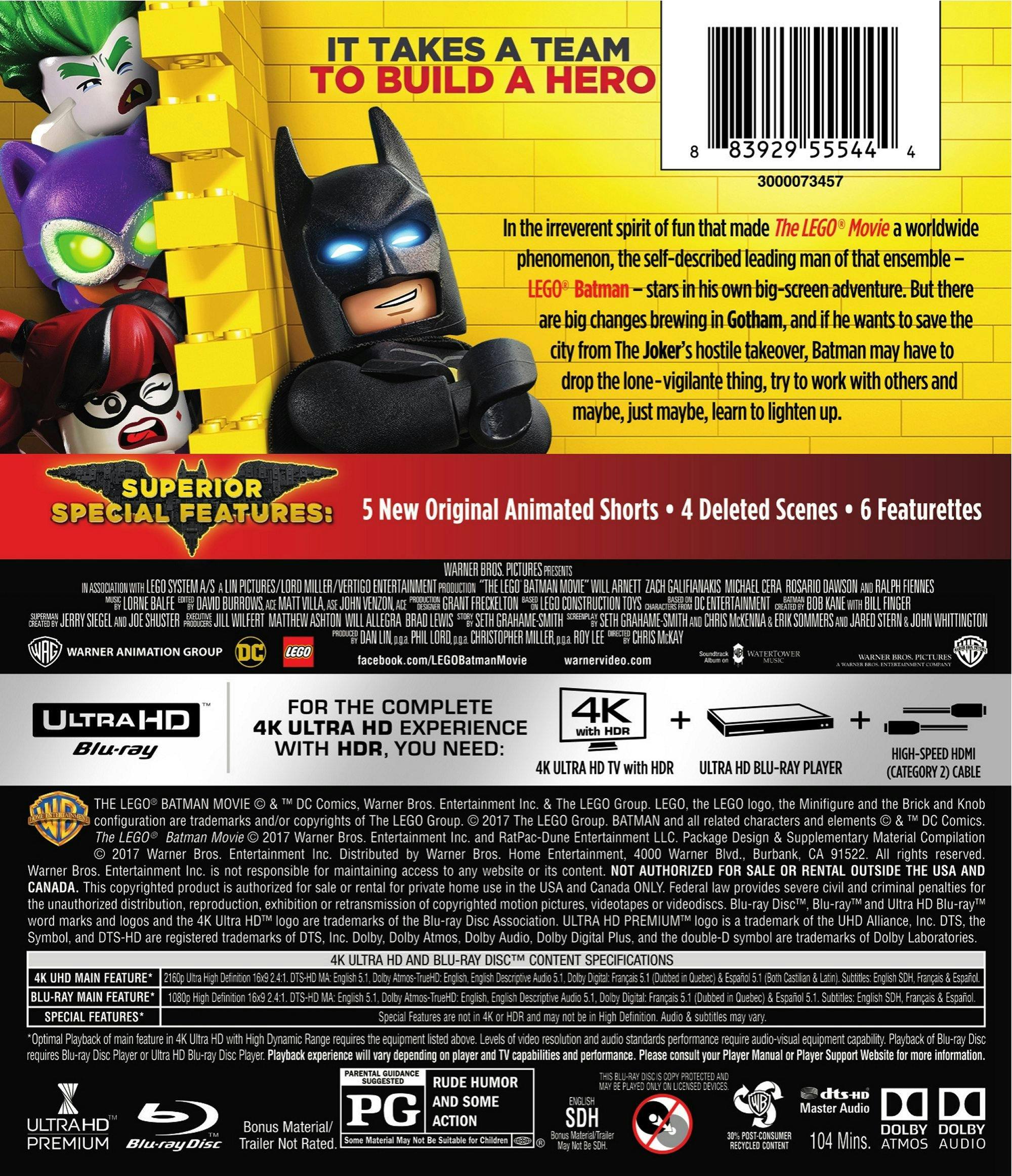 The LEGO Batman Movie (4K Ultra HD + Blu ray) [UHD] [Standard