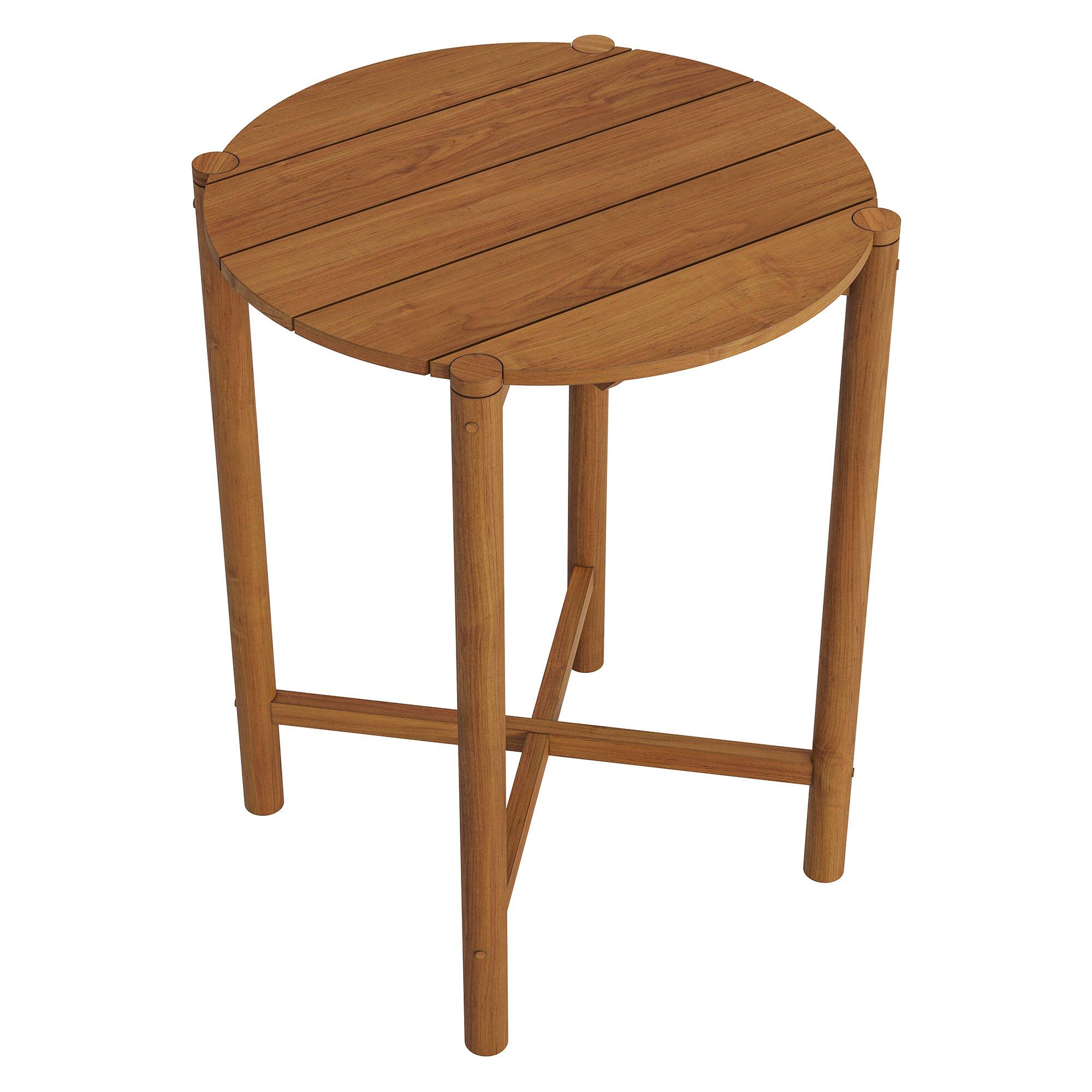Alt View 2. Modway - Eleni Round 35 Inch Outdoor Teak Wood Round Bar Table by Modway - Natural.