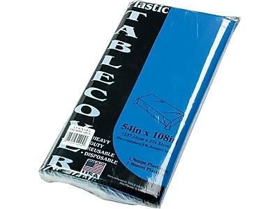 Plastic Table Cover  
54in x 108in (137.16cm x 274.32cm)  
Heavy Duty  
Reusable Disposable  
1 Mantel Plastique  
1 Mantel Plastico  
Made in USA