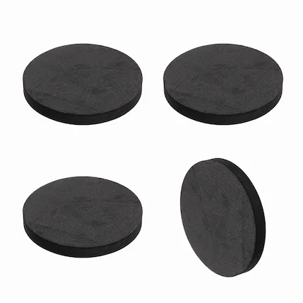 Front. Unique Bargains - Single Sided Speaker Isolation Pads 70x8mm Round EVA Acoustic Foam Anti-Vibration Feet for Speaker Subwoofer, 4pcs - Black.