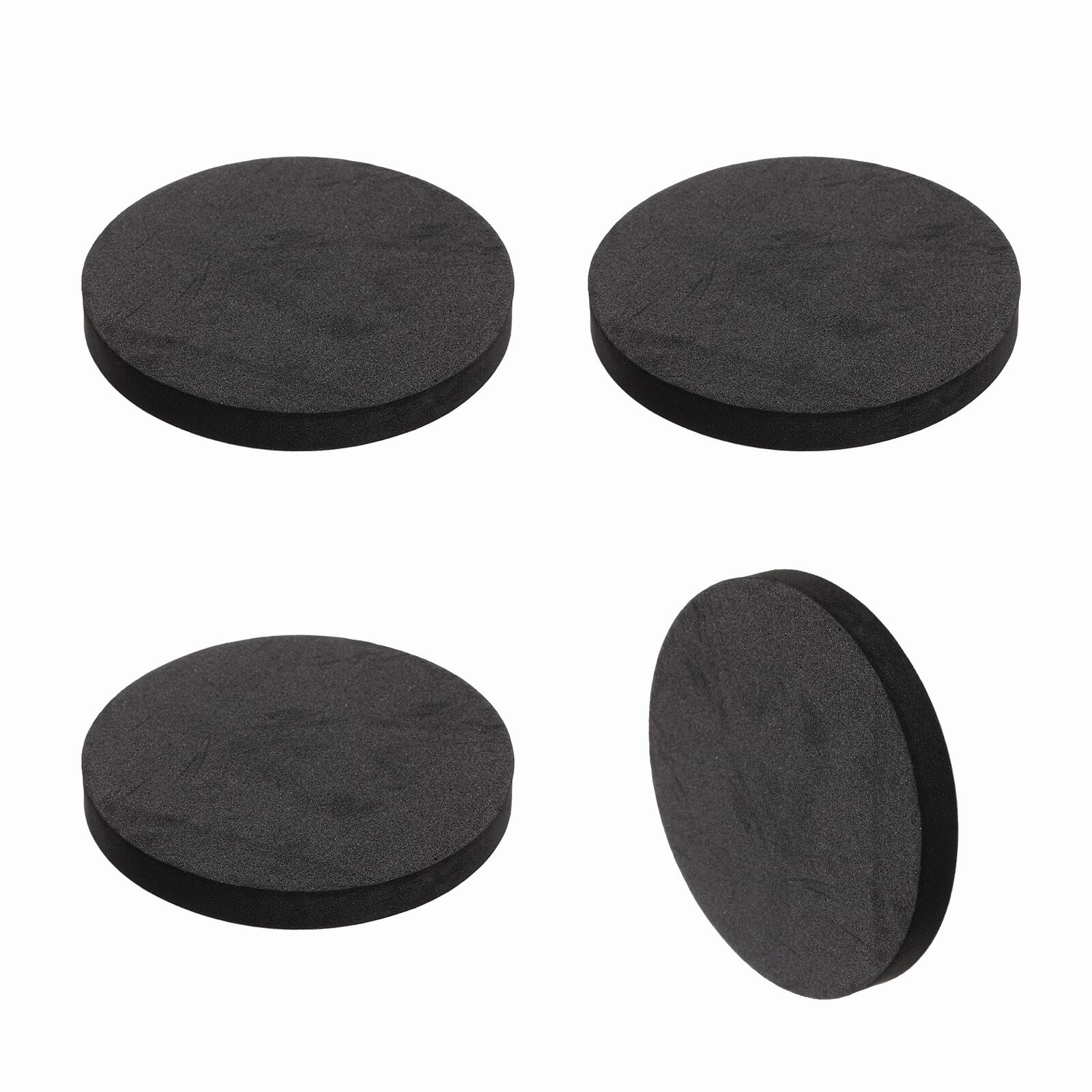 Front. Unique Bargains - Single Sided Speaker Isolation Pads 70x8mm Round EVA Acoustic Foam Anti-Vibration Feet for Speaker Subwoofer, 4pcs - Black.