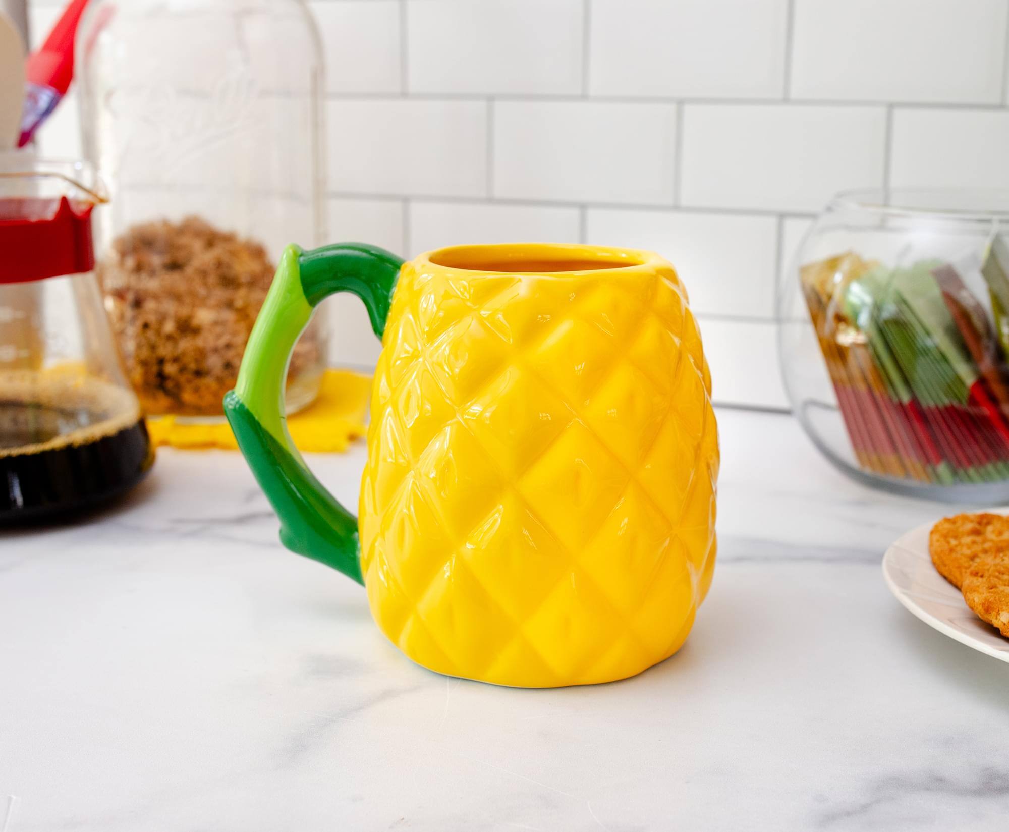 Alt View 5. Silver Buffalo - SpongeBob SquarePants Pineapple House 3D Sculpted Ceramic Mug | Holds 20 Ounces - Yellow.